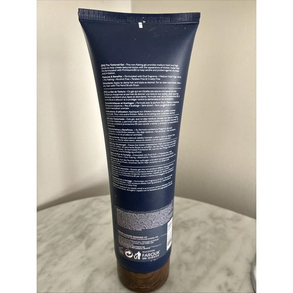 Esquire Grooming The Textured Gel Medium Hold High Shine - JUMBO 8oz